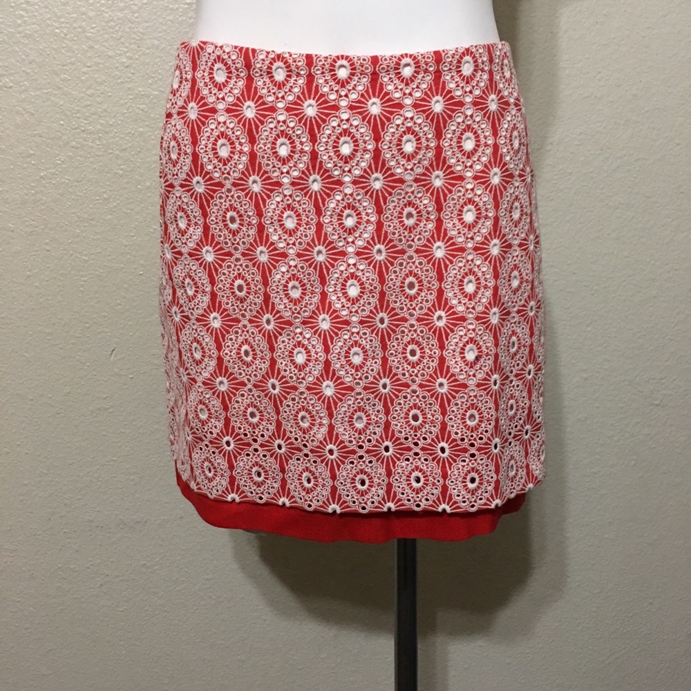 Diane Von Furstenberg Elley Lace Eyelet Mini Skirt